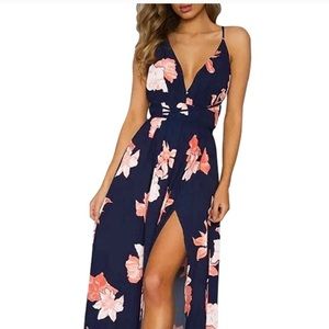 Floral maxi dress- great condition!